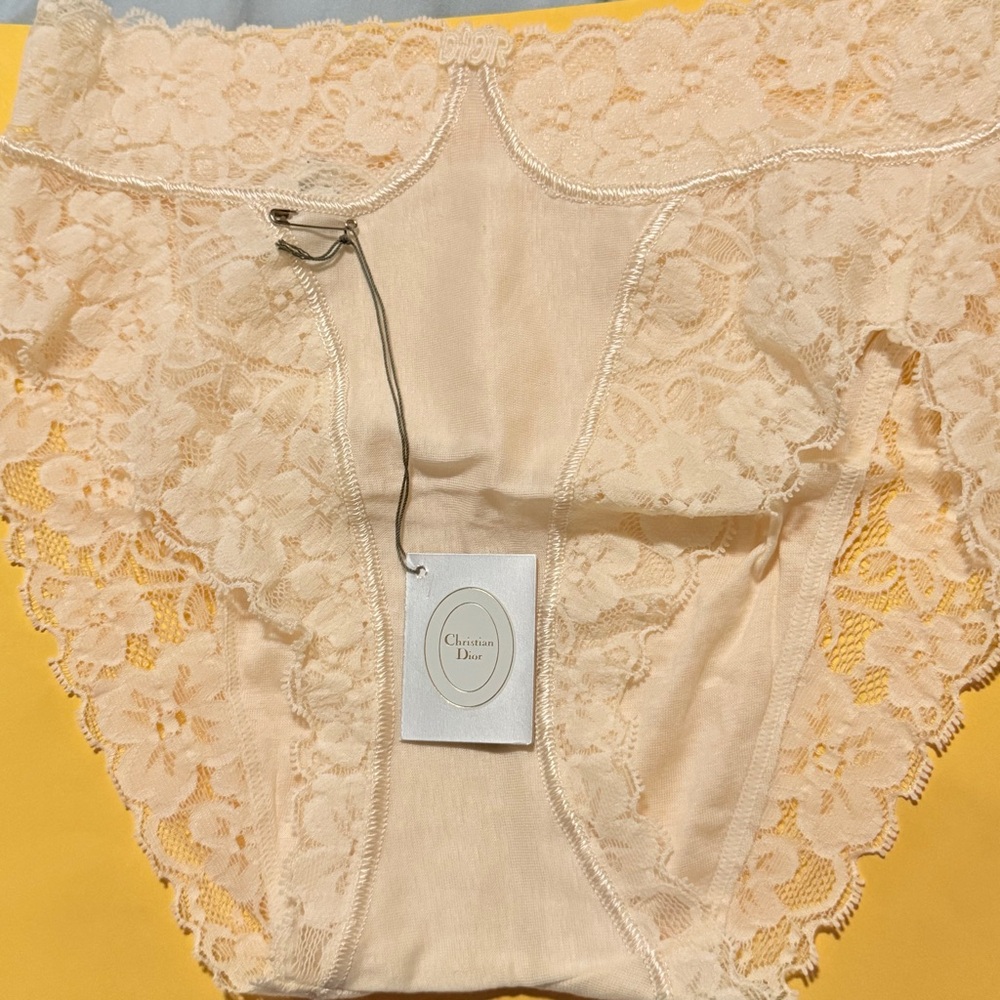 Dior Cream Lace Panties Intimates